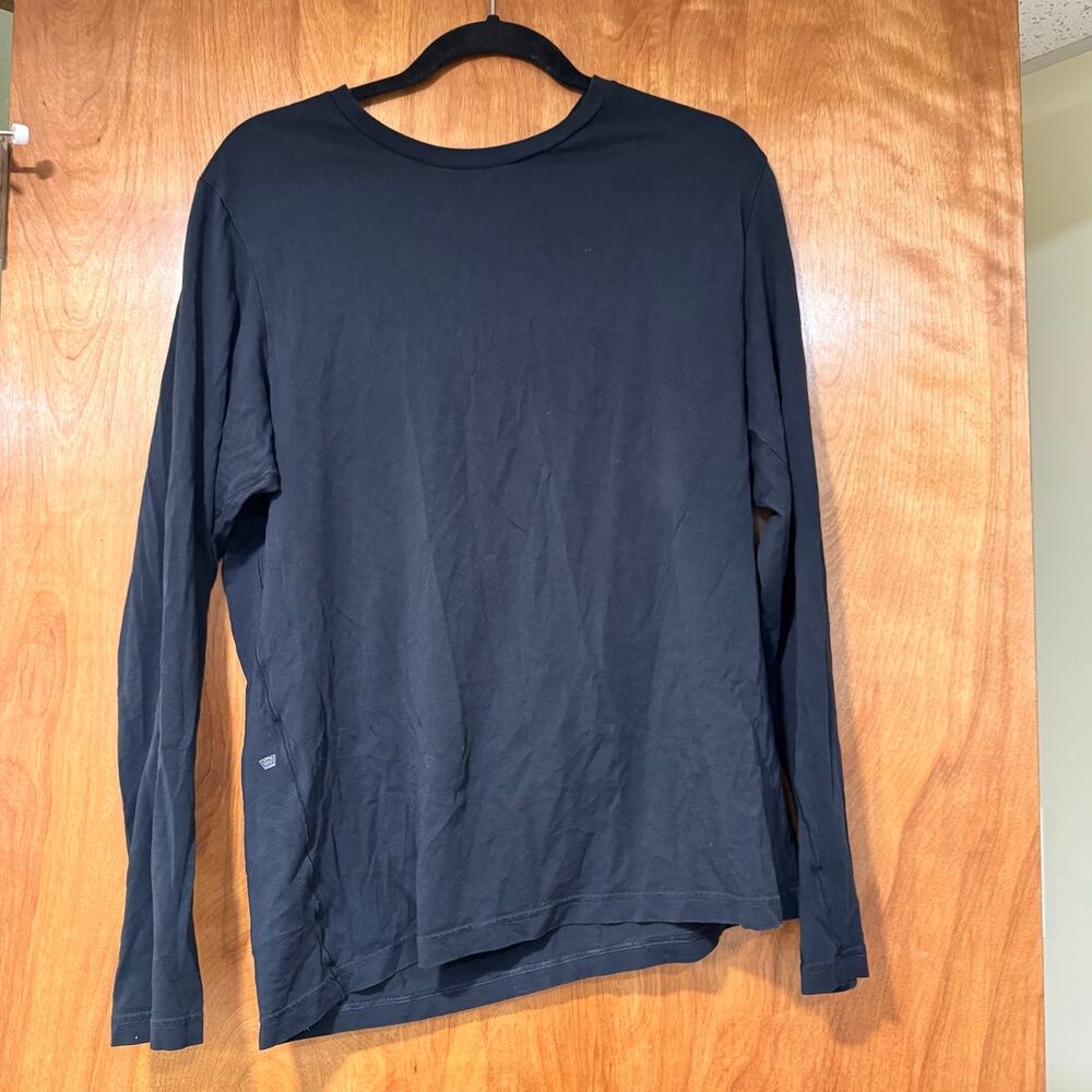 Mack Weldon Black Pima Cotton Long Sleeve Crewneck T Shirt Men’s Large